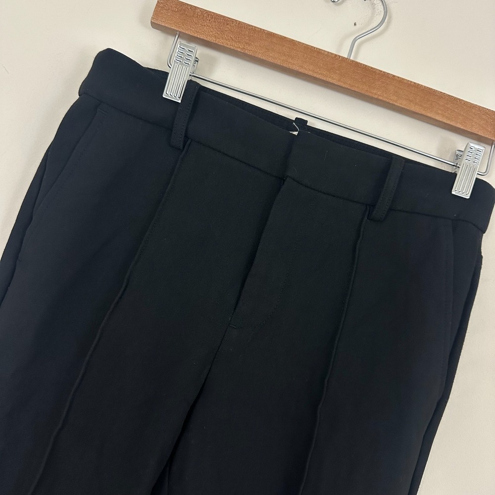 Madewell Ankle Pants Black Stretch Mid Rise Casual Slim Fit Front Seam Womens 00